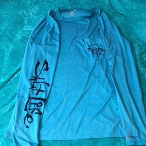 Blue athletic salt life shirt